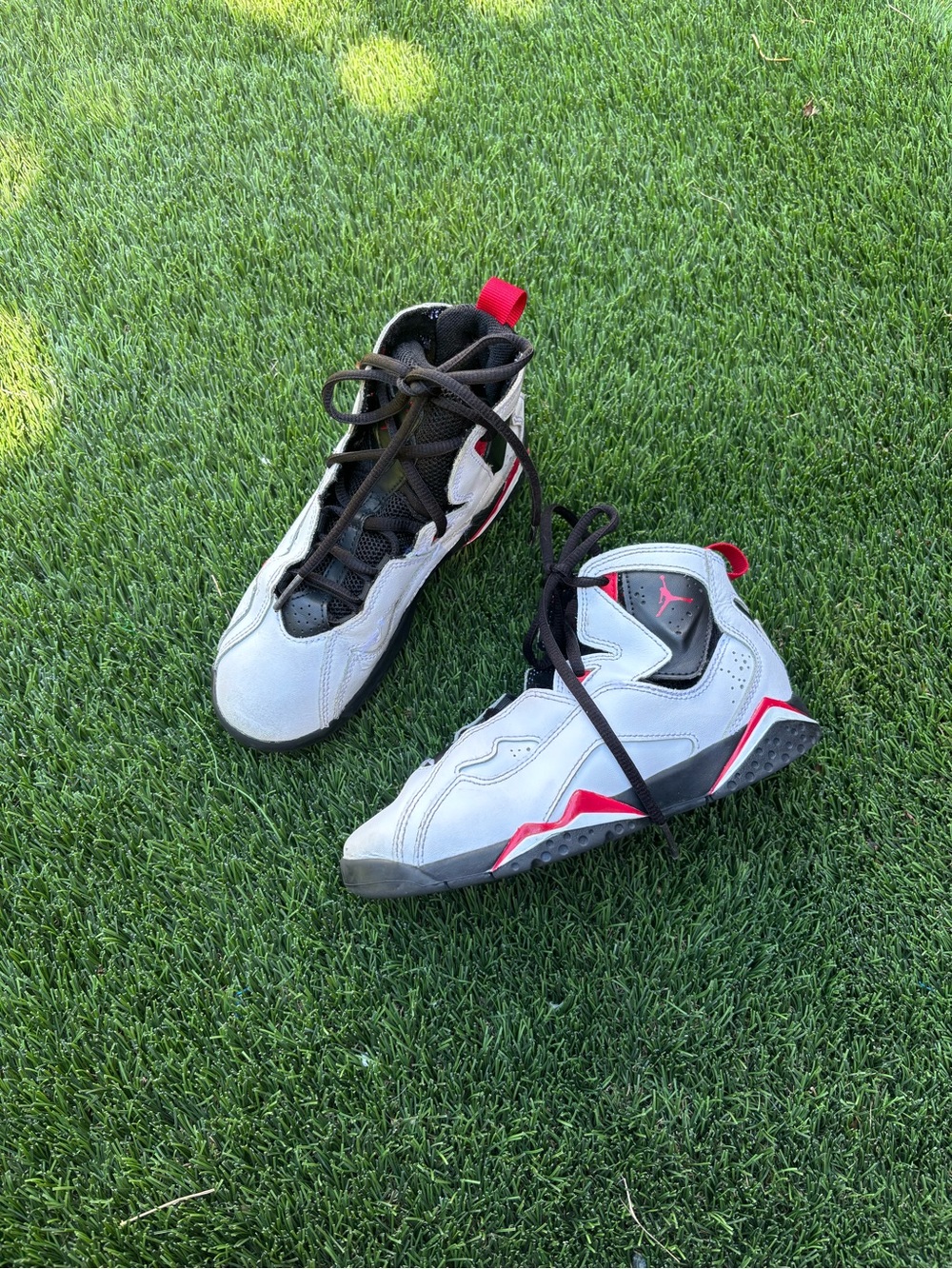 Jordan Kids' White, Black & Red Basketball Sneakers